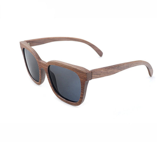 Oversized Wooden Retro Sunglasses